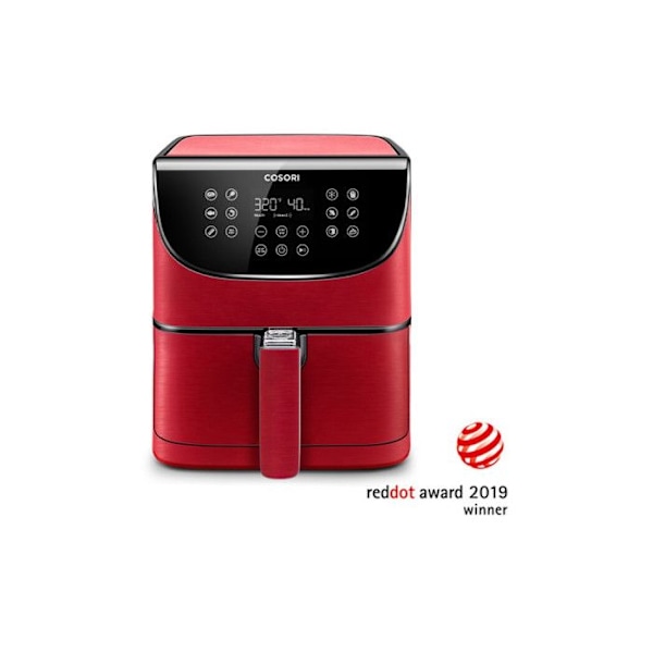 Airfryer uden olie - Cosori - 5,5L - 11 programmer - 1700W - Rød Rød