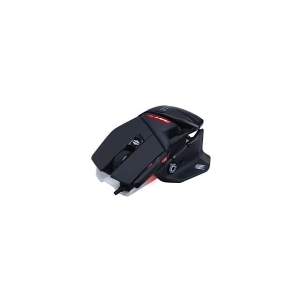 Madcatz RAT 4+ Sort - Kablet gamingmus, der kan tilpasses - 9 knapper - LED - 7200 DPI - Pixart PMW3330 Sort