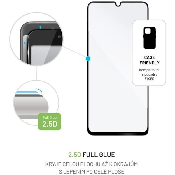 FIXED FullGlue-Cover til Samsung Galaxy A25 5G sort