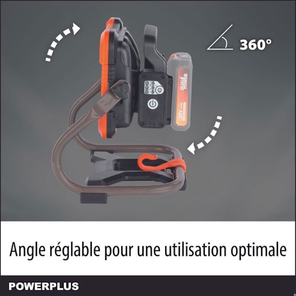 Powerplus Dual Power LED Latausprojektori POWDP8031 - 20 V ja 2700 lm - ilman akkua tai laturia orange