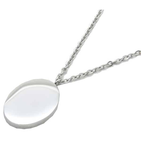 Collier - Suck UK - Ovale - Rustfrit stål - 25 cm - Sølv pengar