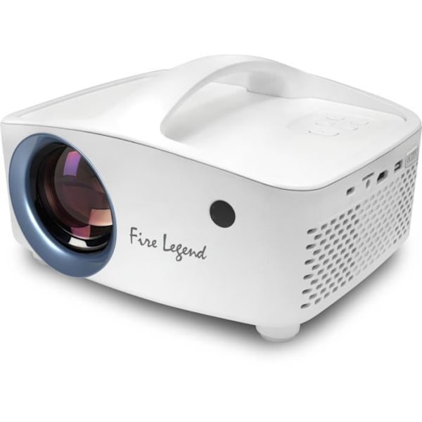 AOPEN Fire Legend QF13 videoprojektor - LCD - FHD (1920 x 1080) - 6000 Lumens (280 ANSI) - HDMI, USB, WIFI - 5W højttaler Hvid