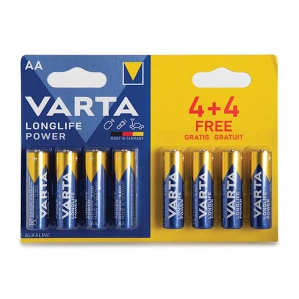 ALKALINE LR6/AA, 1,5 V PROMO PACK 4 + 4 kpl 4906.121.448 (läpipainopakkaus) blå