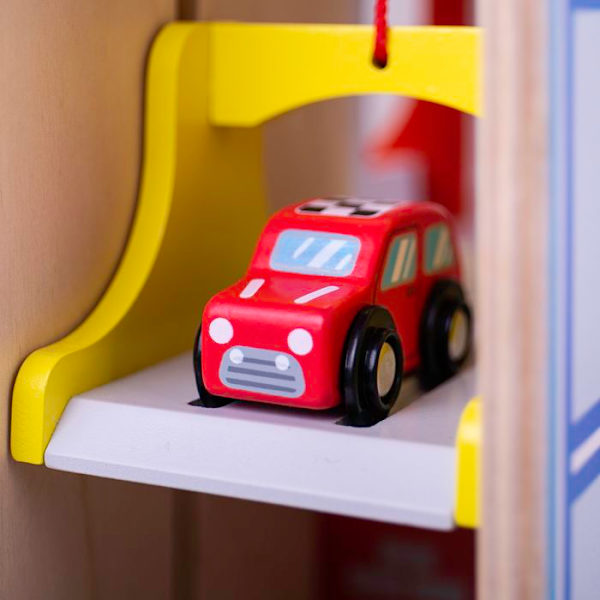 BigJigs Toys puinen puisto- ja leikkitalli-leikkisetti Flerfarvet