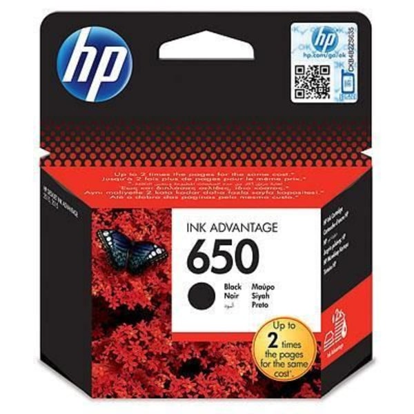 HP 650 blækpatron - Standardkapacitet 360 sider - Multi tag blisterpakning - Sort
