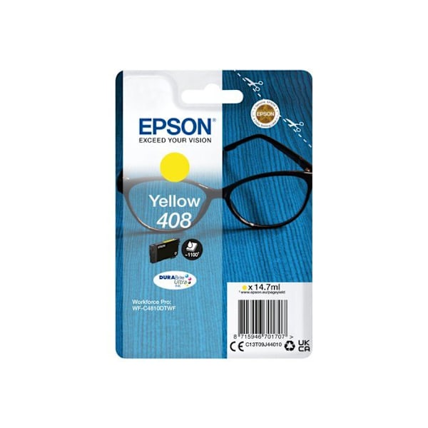 Högkvalitativ, original Epson 408 (C13T09J44010) bläckpatron. Lämplig för användning i skrivare