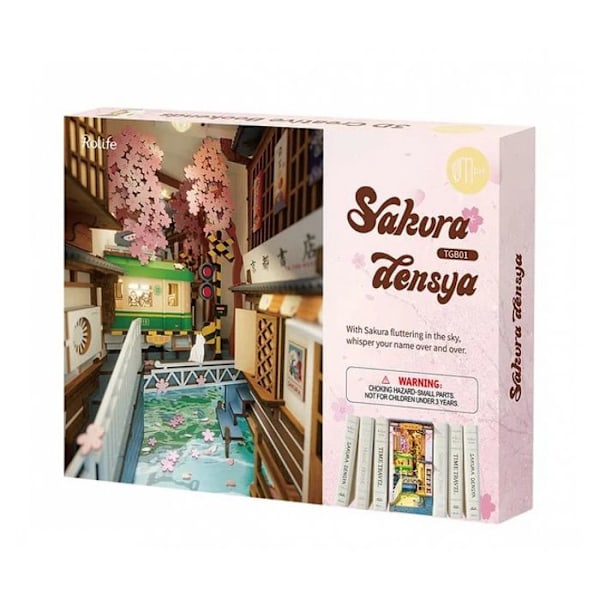 ROBOTIME Sakura Densya palapeli - kultainen - matka ja kartat - aikuinen - Tokio keväällä Flerfarvet
