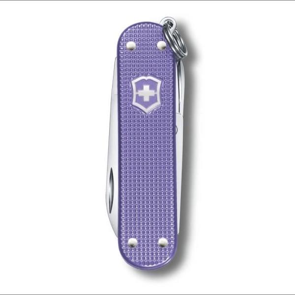 Sveitsiläinen Veitsi - Victorinox - Classic Alox - Sähkölaventeli - 5 toimintoa - Kompakti ja monipuolinen Elektrisk lavendel