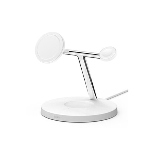Trådløs ladestander - Belkin - WIZ017VFWH - MagSafe - 15 Watt - Hvid hvid