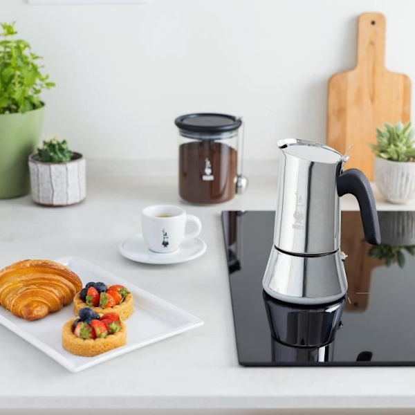 Italiensk kaffemaskine - BIALETTI - VENUS - Rustfrit stål - 4 kopper - Induktionskompatibel