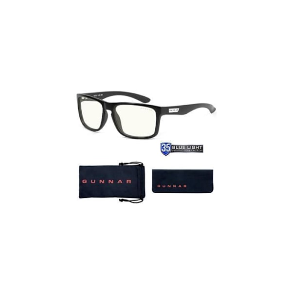 Sininen valo -suojalasit - GUNNAR - Intercept - Lapsille - Väri ONYX - Lasi CLEAR 35% suodatus ONYX
