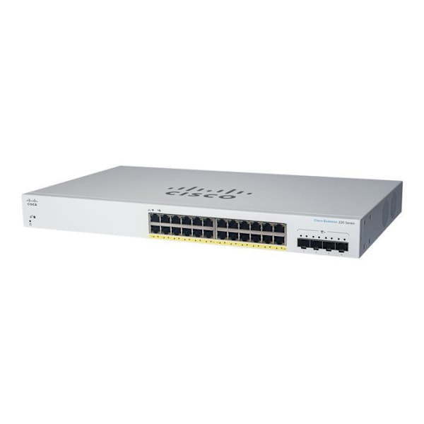 Switch - Cisco - CBS220-24FP-4G-EU - 24 porte GE - PoE+ 382W - 4x1G SFP