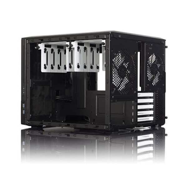 FRACTAL DESIGN Node 804 PC CASE - Sort - Micro ATX Format (FD-CA-NODE-804-BL-W)