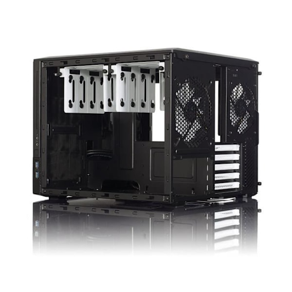 FRACTAL DESIGN PC CASE Node 804 - Svart - Micro ATX-format (FD-CA-NODE-804-BL-W)