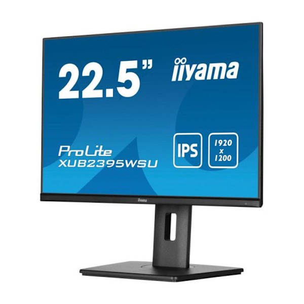 IIYAMA Skærm 23'' LED IPS 16:10 4ms1920x1080 VGA HDMI DisplayPort USB Hub 13cm høj justerbar fod Pivot XUB2395WSU-B5