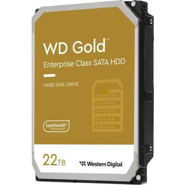 Western Digital WD Gold - Festplatte - Enterprise - 22TB - intern - 3,5 (8,9 cm) - SATA 6 Gb/s - 7200 U/min - Puffer: