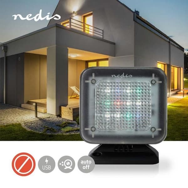 Nedis TV-simulator - DUMSTV10BK - Svart - Drivs av USB-port Svart