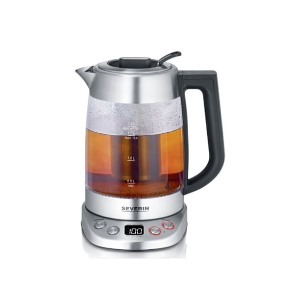 Kedel - SEVERIN - WK 3480 - 1,7L - 3000W - Justerbar Temperatur 40-100°C Glas / Rustfrit stål