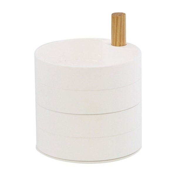YAMAZAKI - Smykkeskrin med 4 roterende niveauer - L10 cm - Hvid