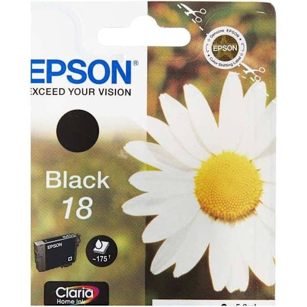 EPSON T1801 musta mustekasetti - Daisy (C13T18014012)