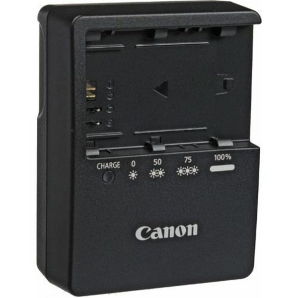 CANON LC-E6E - EOS 70D / 80D / 6D / 7D Mark II / 5D Mark III / 5Ds / 5Dsr Batterioplader Sort
