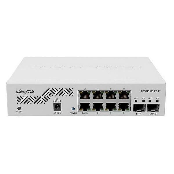 Mikrotik CSS610-8G-2S+IN RJ45 Desktop Network Switch Hvid
