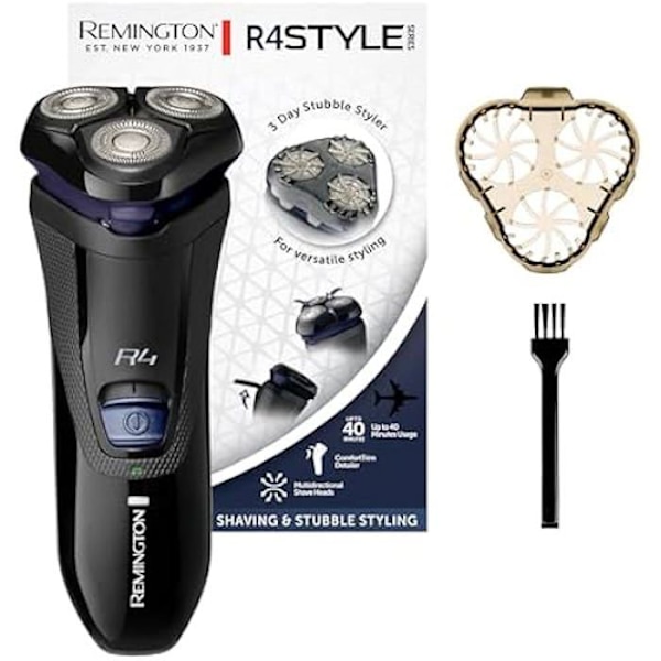 Partatrimmeri - REMINGTON - R4002 R4 Style Series pyörivä partakone - 40 min - Musta Svart