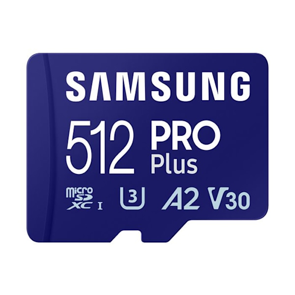 SAMSUNG 512G MICRO SD PRO PLUS MINNESKORT med 4K Class 10 SD-adapter MB-MD512SA/EU
