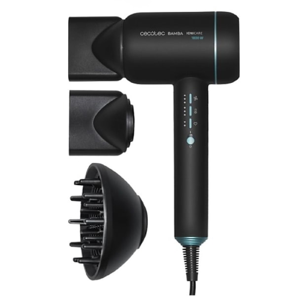 Cecotec Hiustenkuivain BLDC IoniCare 6000 RockStar Ice musta