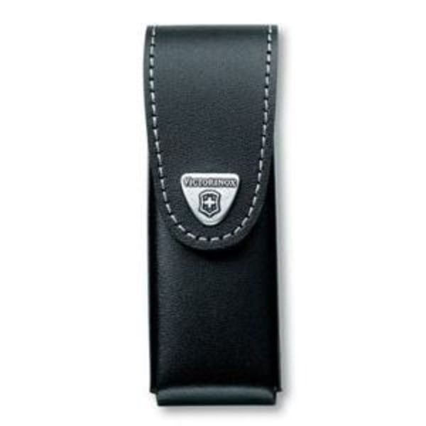 Etui - Victorinox - 111 mm - Sort læder - Bælteløkke - beskyttelse mod schweizisk hærkniv Svart