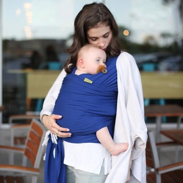 Boba Wrap Bambus Blå - Komfortabel til baby - Flere bærefunktioner Blå