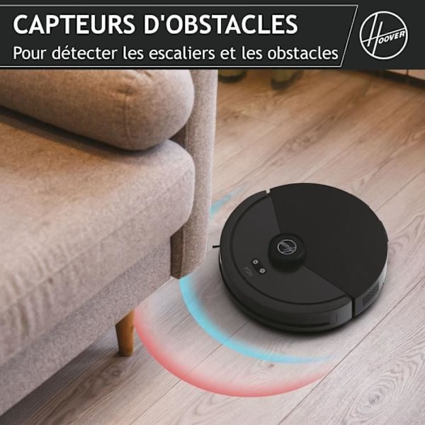 Tør robotstøvsuger - HOOVER - HG410D - 4000 Pa - Autonomi: 120 min - 65 dBA Titanium Grey och Urban Black