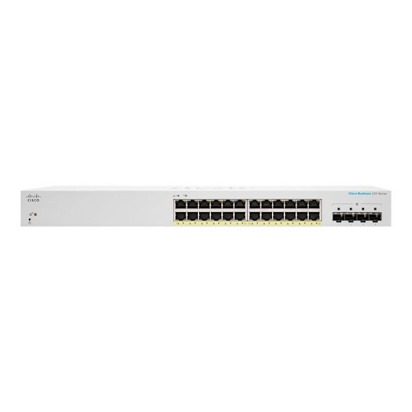 Switch - Cisco - CBS220-24P-4G - 24 porte - PoE+ 195W - 4x1G SFP