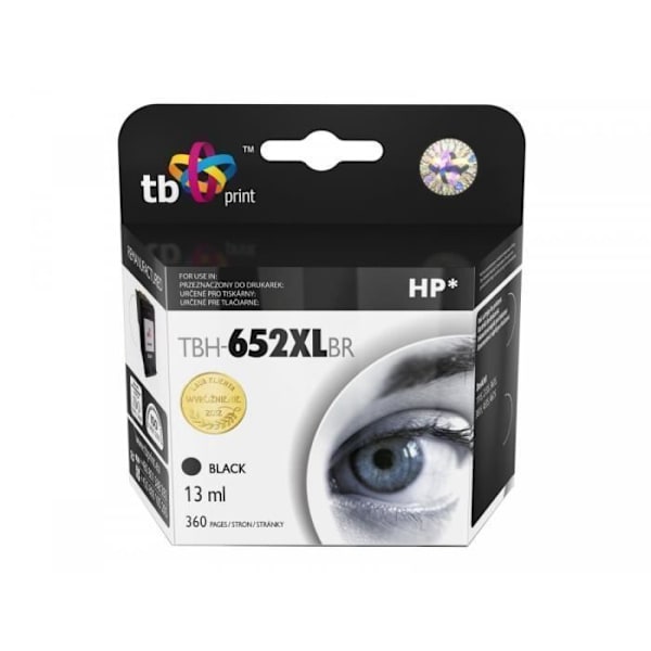 TB Print TBH-652XLBR, musta, HP, DeskJet 1115-2135-3635-3835-4535- 4675, mustesuihku, 13 ml, 360 sivua