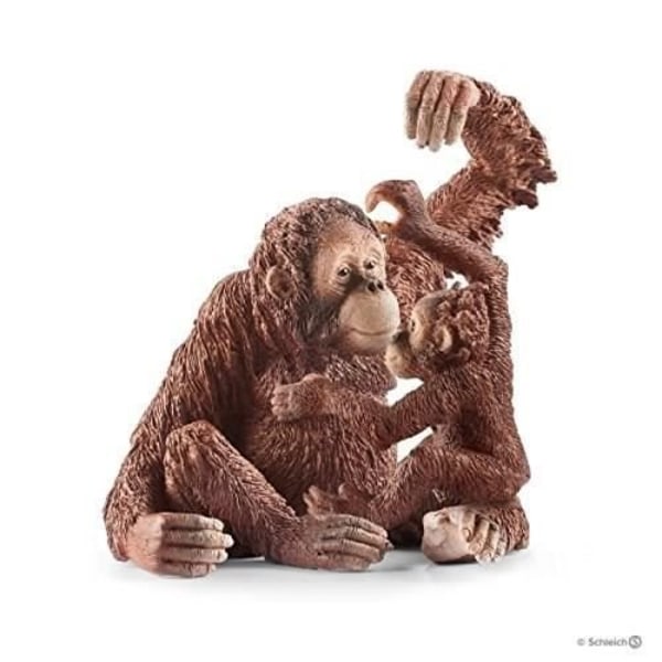 SCHLEICH-hahmo - Naarasorangutanki - Opetuslelu lapsille kastanj