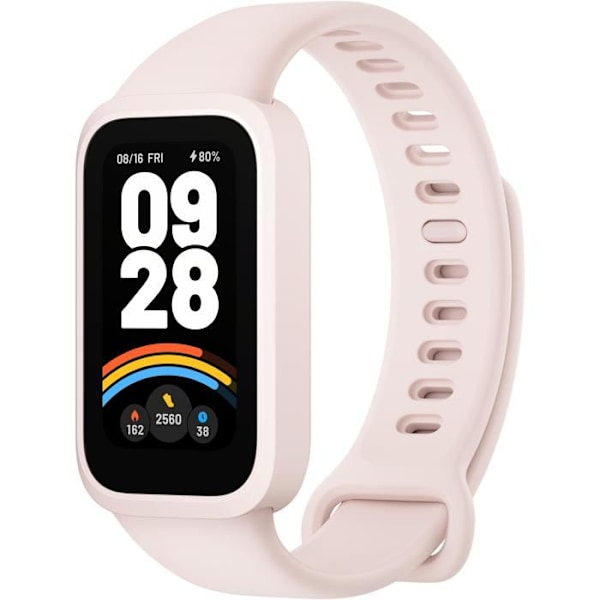Forbundet armbånd - Xiaomi - Smart Band 9 Active - AMOLED-skærm - Aktivitetssporing - 5 ATM vandtæt Lyserød