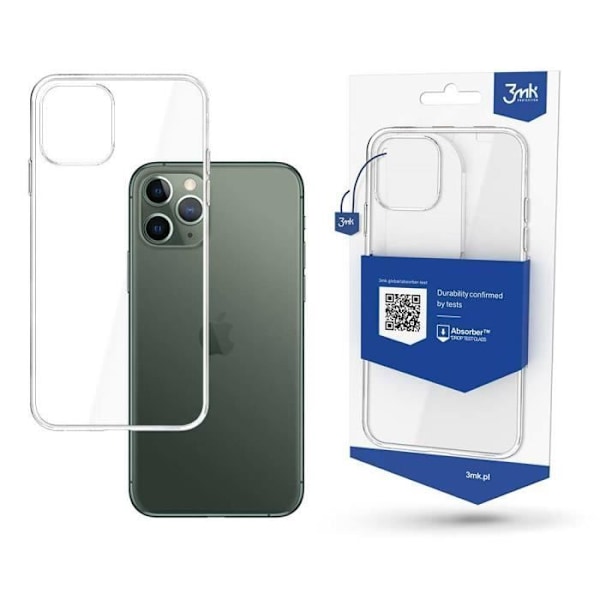 Smartphone cover - 3MK - iPhone 11 Pro - Transparent - Maksimal beskyttelse - Minimalistisk Gennemsigtig