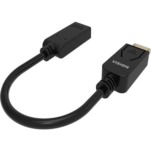 vision TC-DPHDMI/BL videokabel och HDMI typ A-adapter [Standard] DisplayPort Black (Professionell installationsgrad