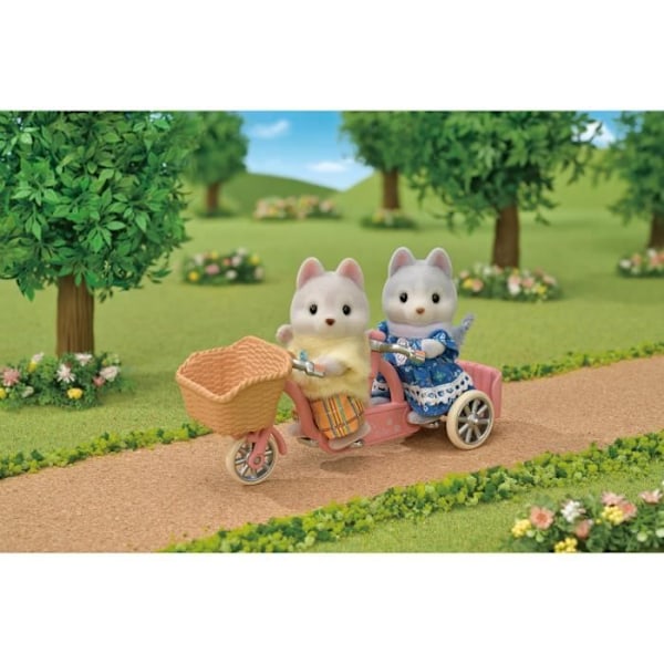 Pienoishahmot - SYLVANIAN PERHEET - 5637 - Huskyveljekset ja -sisaret ja heidän tandem Grön