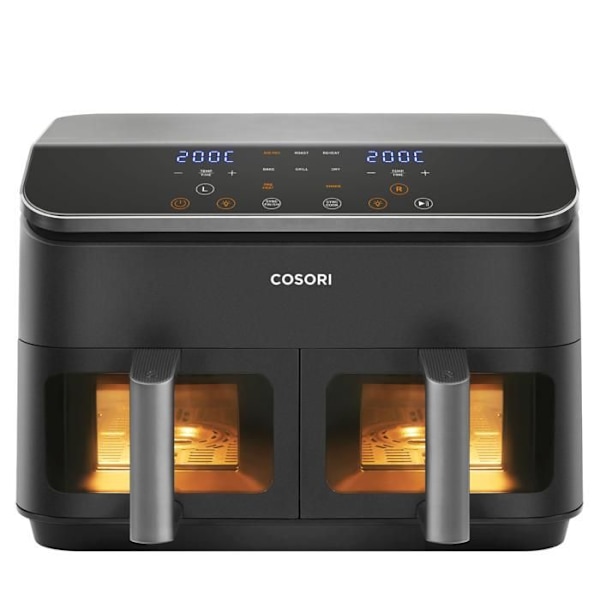 COSORI Luftfriture med Dual Basket Chef Edition 8,5 liter sort