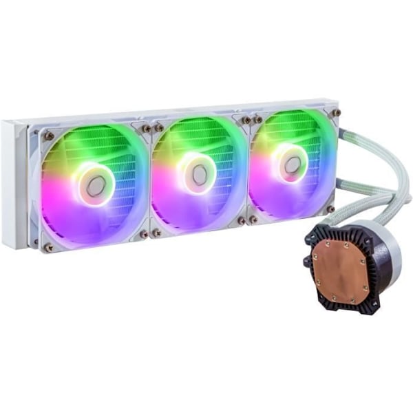 Vandkøling - COOLER MASTER - MasterLiquid 360L Core White ARGB - ARGB LED - Riffel - Kompatibel LGA1156 fatning