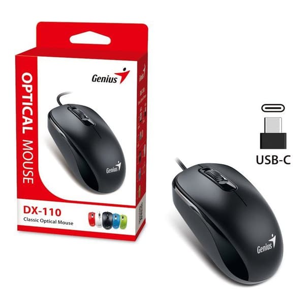 GENIUS DX-110/ trådad/ 1200 dpi/ USB-C/ svart