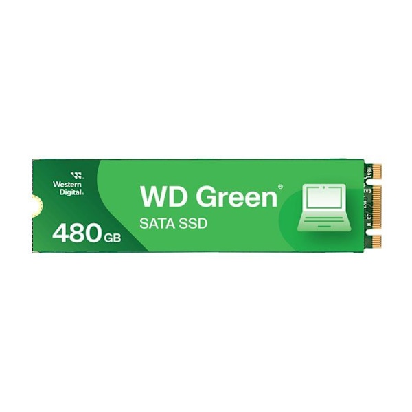 SSD - WESTERN DIGITAL - Grøn - 480 GB - M.2 2280 - SATA 6Gb/s - Sort