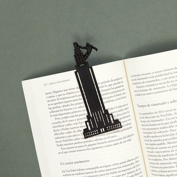 Kirjanmerkki - Balvi - Kong - Polyesteri - Musta - 12,9x5,2x1 cm svart