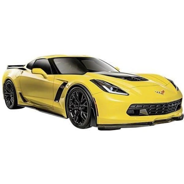 Modellbil - MAISTO - Chevrolet Corvette Z06 - Gul - Skala 1:24 - 17x7x5,5cm Gul