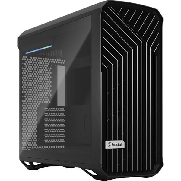 PC taske - FRACTAL DESIGN - Torrent Black TG Light Tint - SSI-CEB - Optimeret luftstrøm 5 blæsere (FD-C-TOR1A-01) Sort