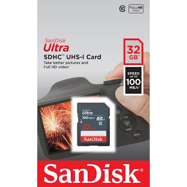 Flash-hukommelseskort - SANDISK - - 32GB - - (SDSDUNR-032G-GN3IN)