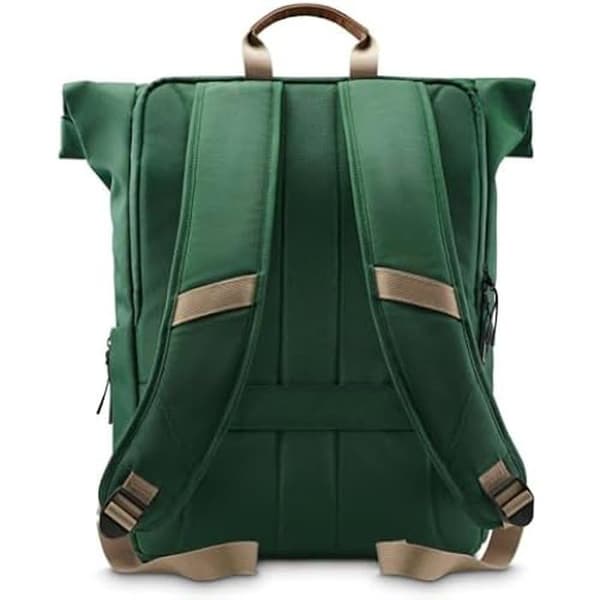 Ryggsäck - HAMA - Silvan - Ekologisk - Design rolltop - För dator upp till 41 cm Grön