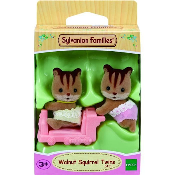 Miniuniversumi - SYLVANIASET PERHEET - Punaiset oravakaksoset - Vaaleanpunainen veturi - Sekalaiset - 3 v. Grön