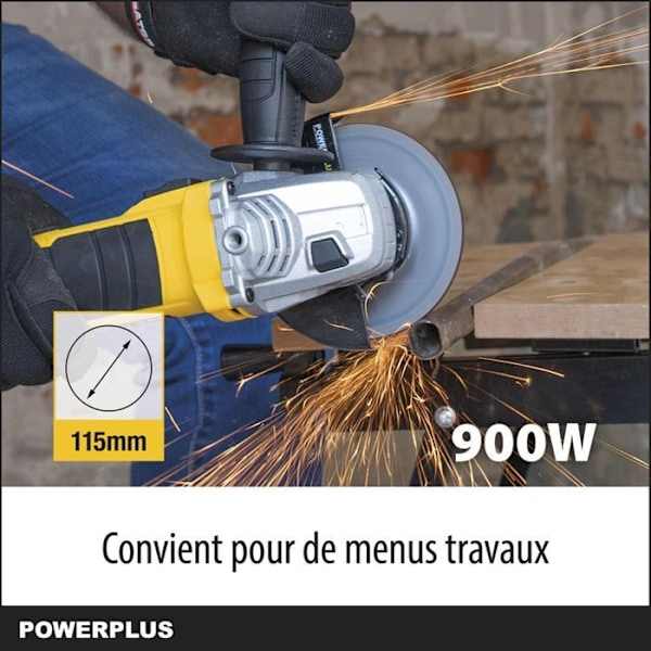 Kulmahiomakone pro Ø115mm 900w Gul